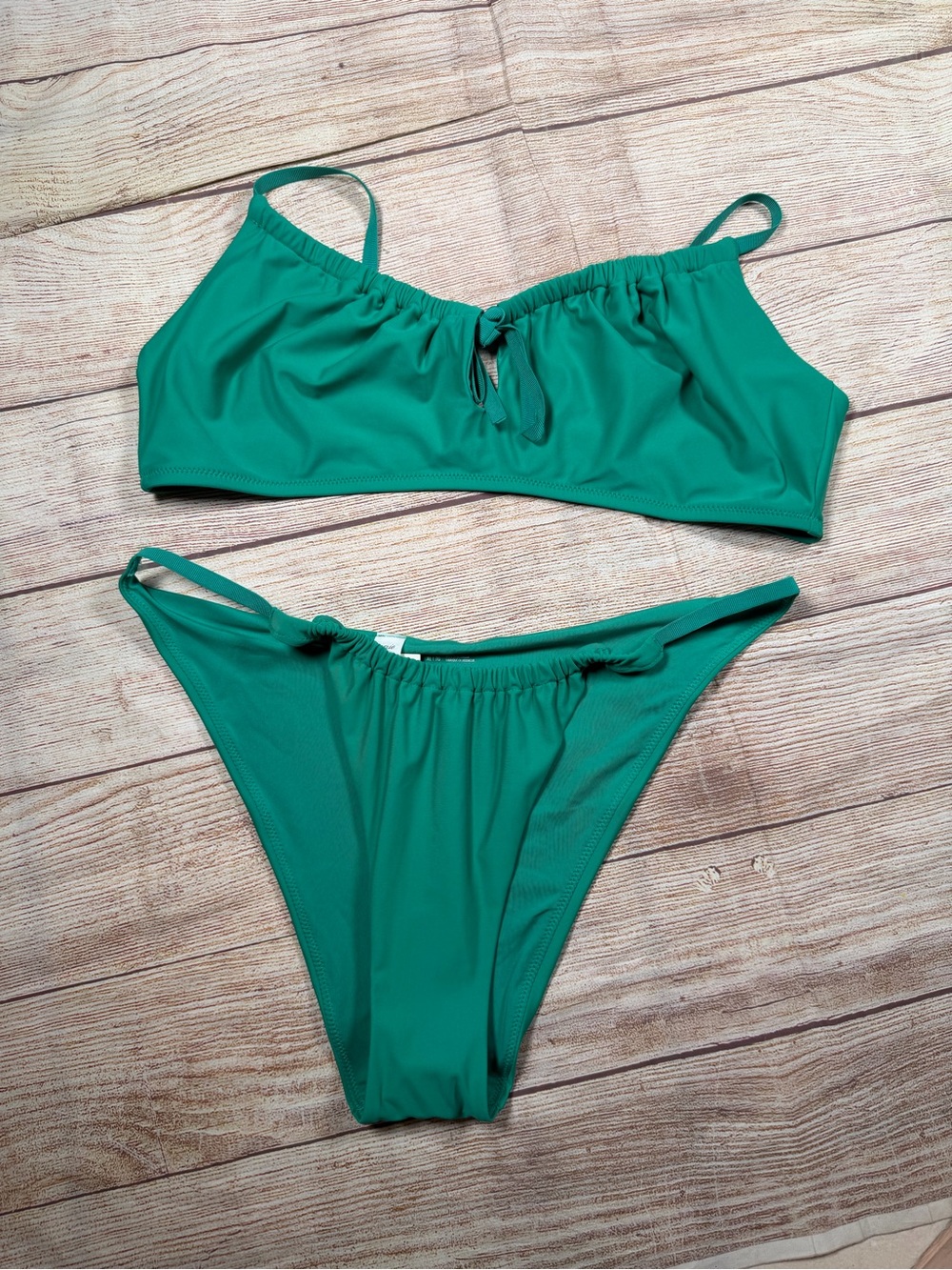 NWT aerie Emerald Green Scoop Bikini Set